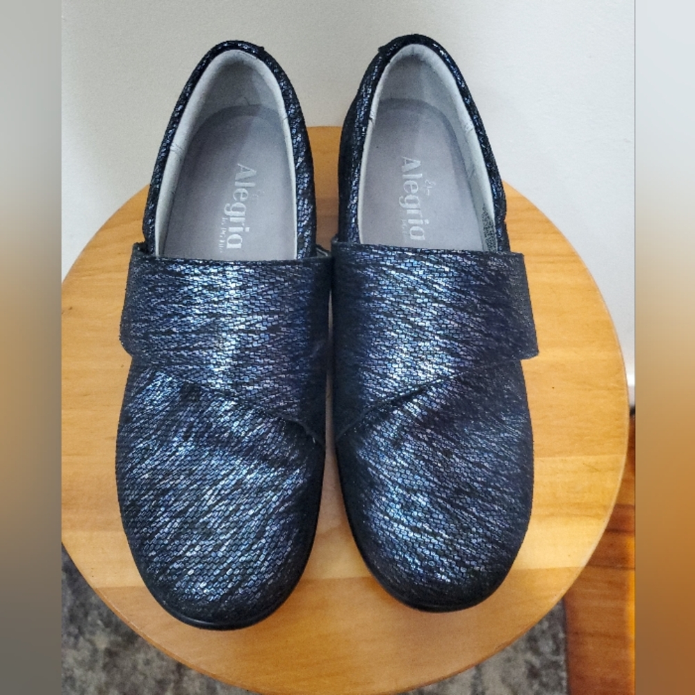 Alegria Lauryn Navy Blue Sparkle Professional Nurse Shoe